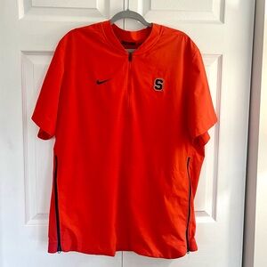 Syracuse Pullover 1/4 Zip Short Sleeve Windbreaker, Nike, Size XL